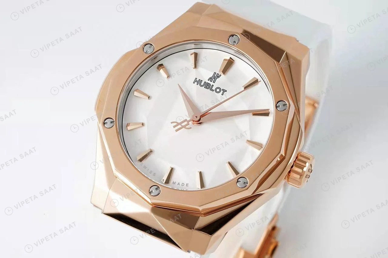 Hublot Classic Fusion Orlinski King Gold White 40 Mm Super Clone ETA Saat detay 14
