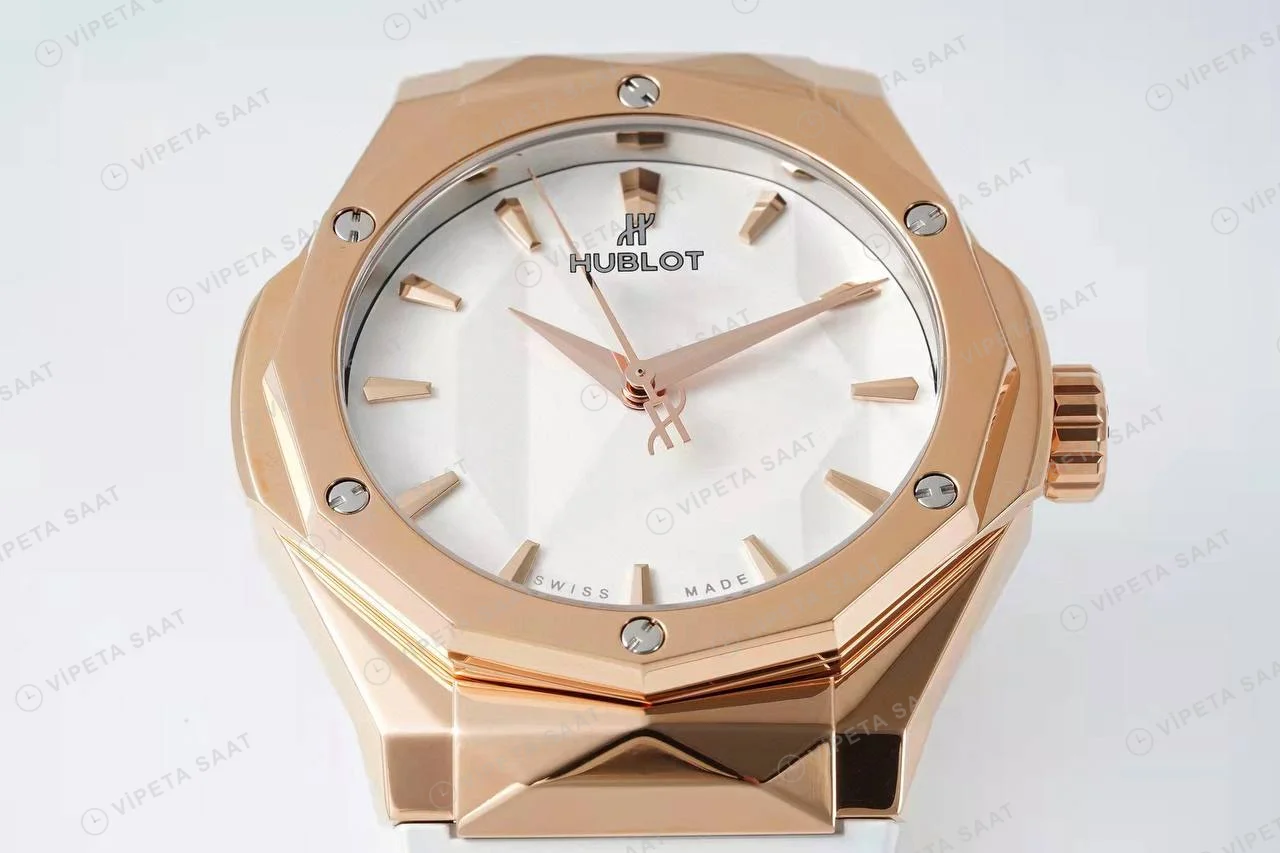 Hublot Classic Fusion Orlinski King Gold White 40 Mm Super Clone ETA Saat detay 3