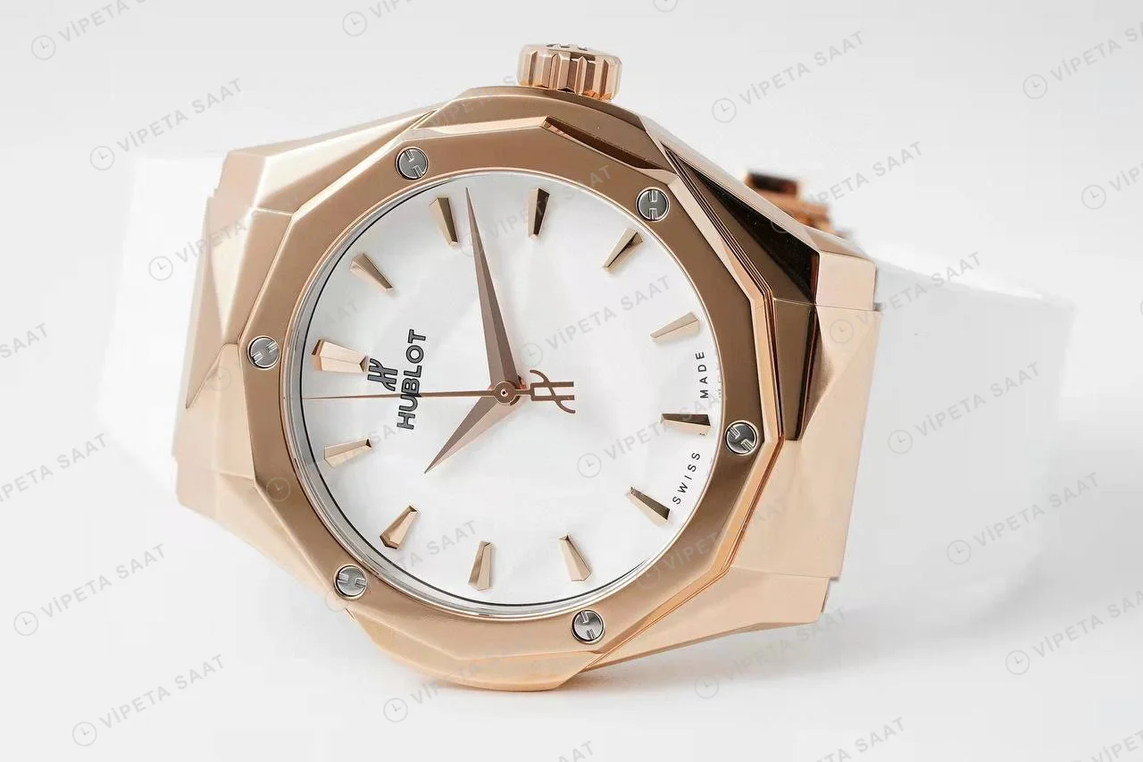 Hublot Classic Fusion Orlinski King Gold White 40 Mm Super Clone ETA Saat detay 4