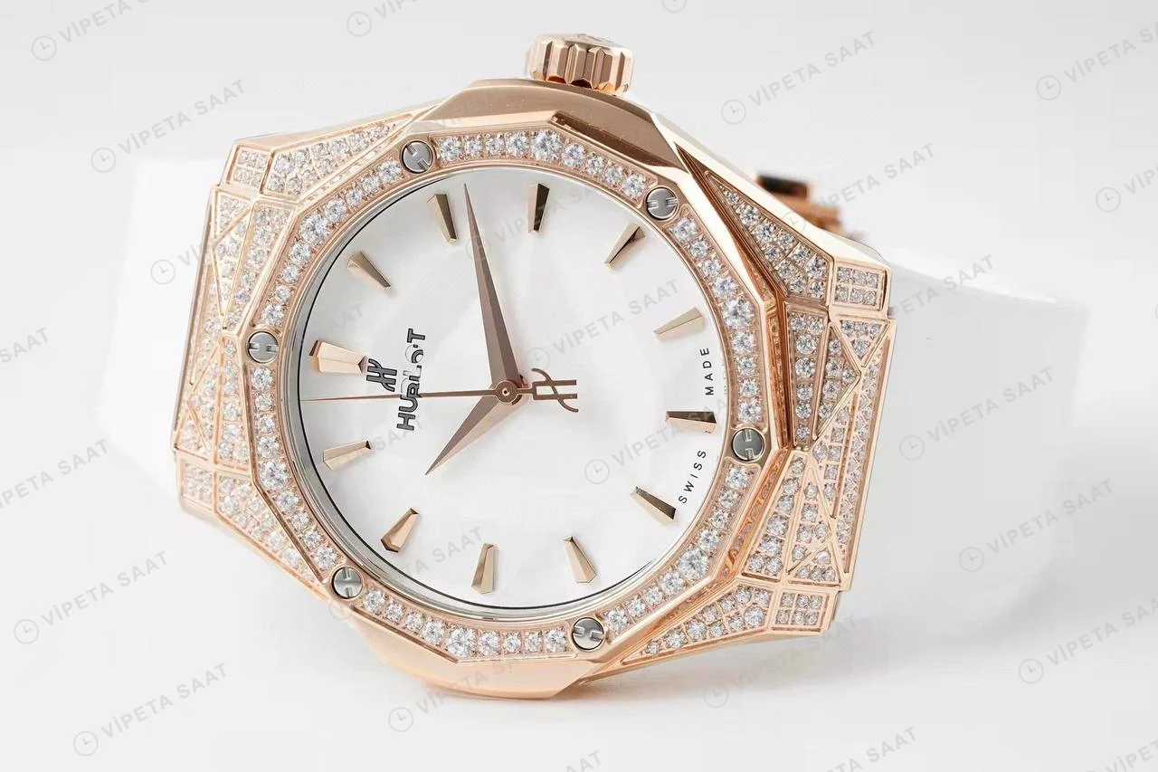 Hublot Classic Fusion Orlinski King Gold White 40 Mm Super Clone ETA Saat detay 5