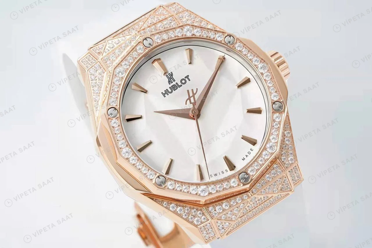 Hublot Classic Fusion Orlinski King Gold White 40 Mm Super Clone ETA Saat detay 7