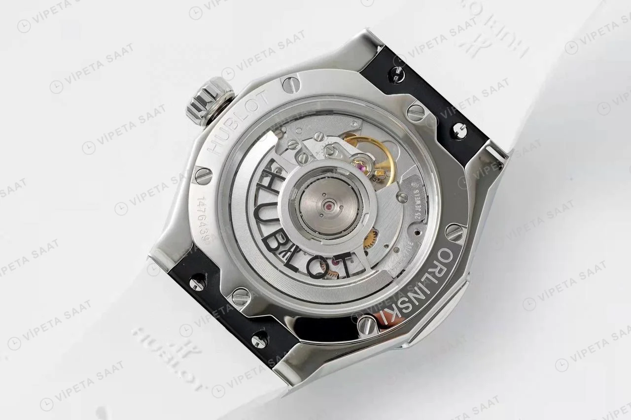 Hublot Classic Fusion Orlinski Titanium White Pave Super Clone ETA Saat detay 5