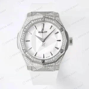 Hublot Classic Fusion Orlinski Titanium White Pave Super Clone ETA Saat detay 6