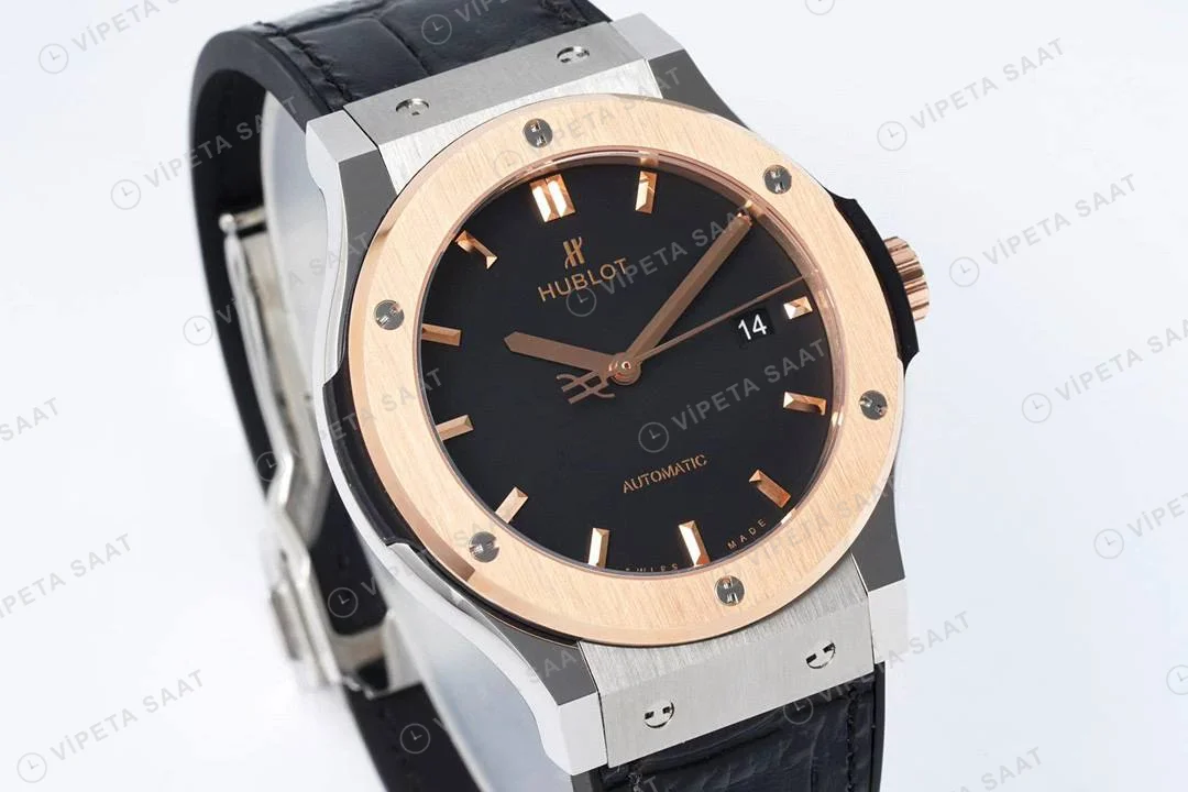 Hublot Classic Fusion Titanium King Gold 42 Mm Super Clone ETA Saat detay 4