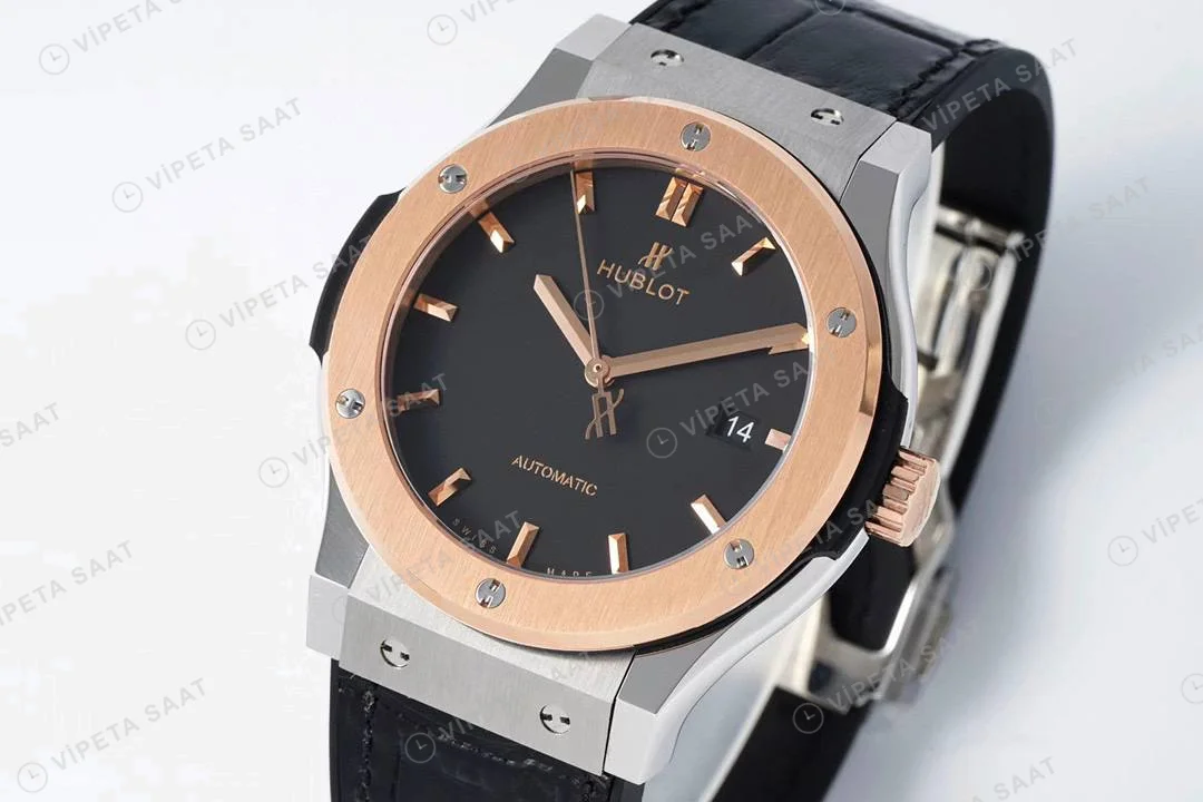 Hublot Classic Fusion Titanium King Gold 42 Mm Super Clone ETA Saat detay 9
