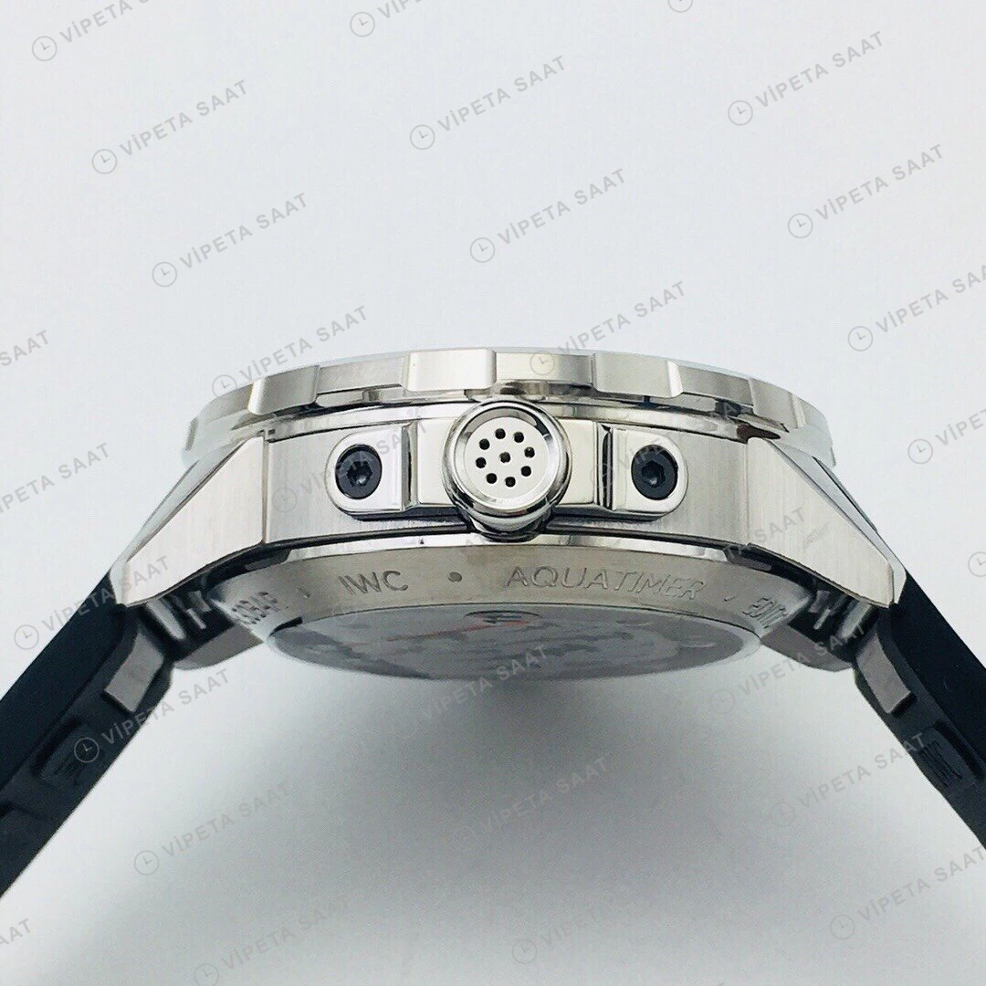 IWC Aquatimer Kronograf Gri Kadran Çelik 44mm Super Clone ETA Eta Saat detay 7