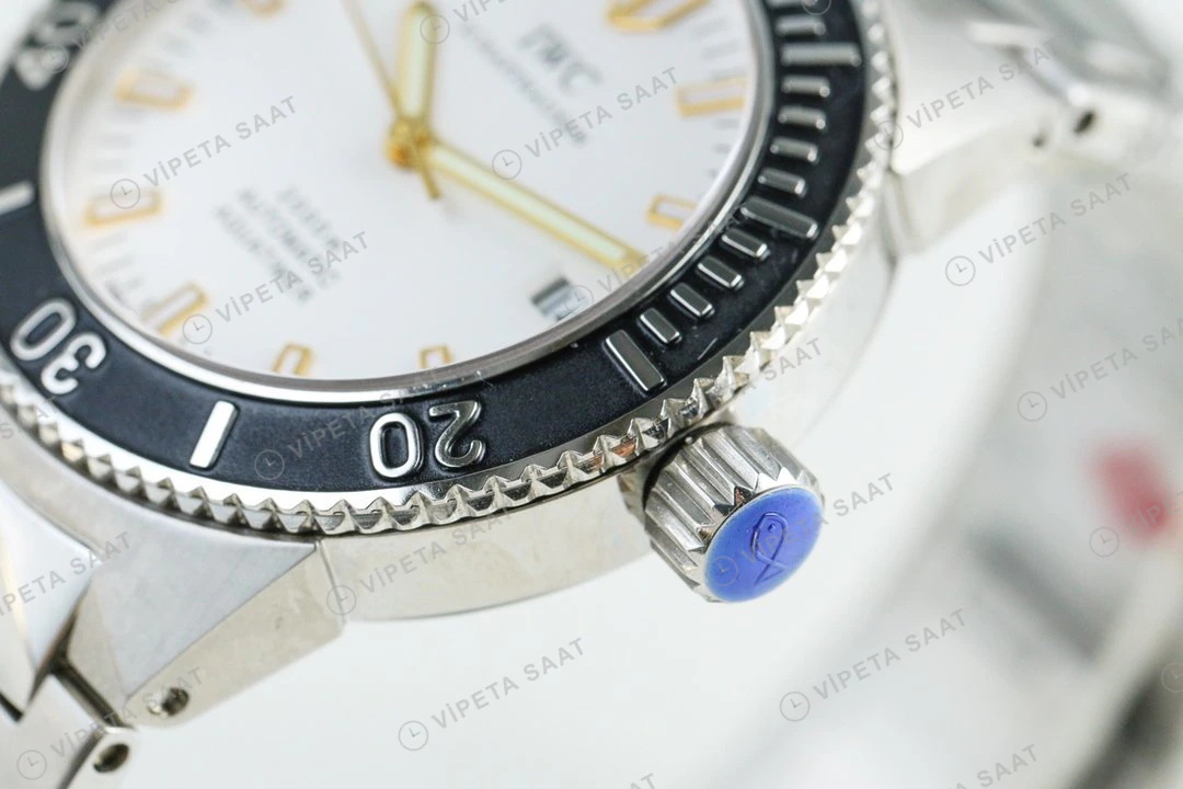 IWC Aquatimer Otomatik Beyaz Kadran Çelik 42mm Super Clone ETA Eta Saat detay 4
