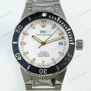 IWC Aquatimer Otomatik Beyaz Kadran Çelik 42mm Super Clone ETA Eta Saat karşıdan görünüm