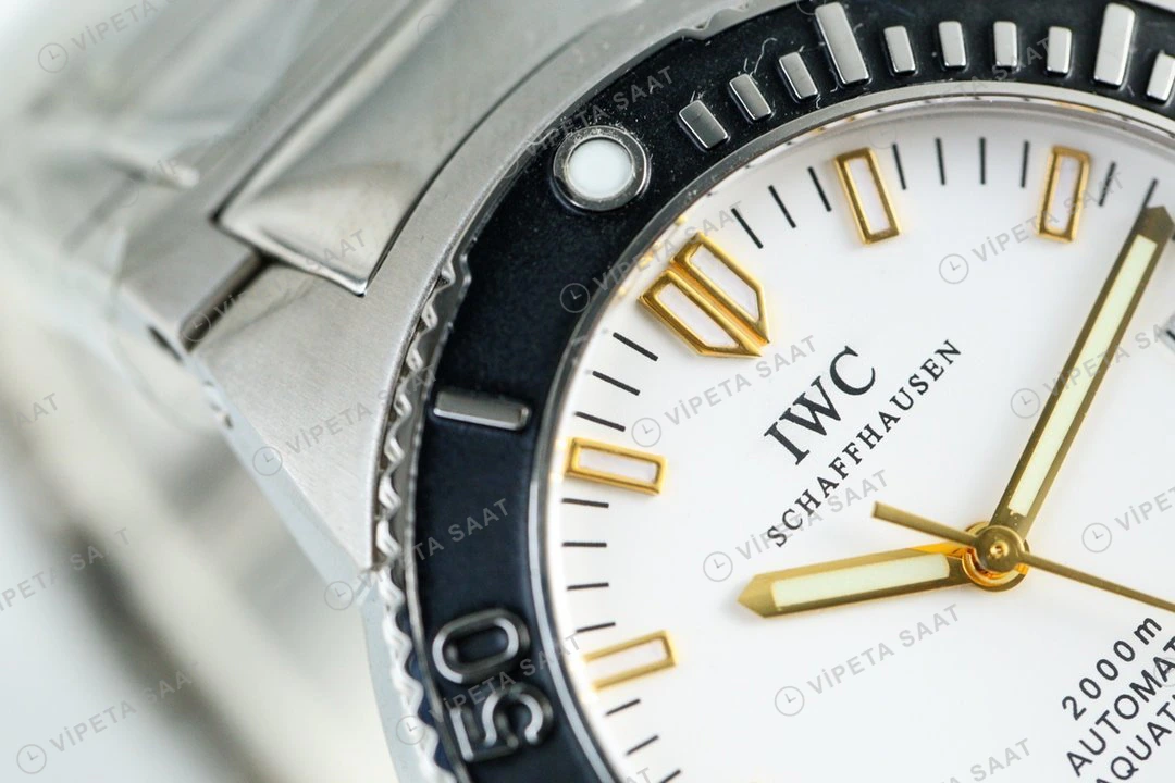 IWC Aquatimer Otomatik Beyaz Kadran Çelik 42mm Super Clone ETA Eta Saat detay 6