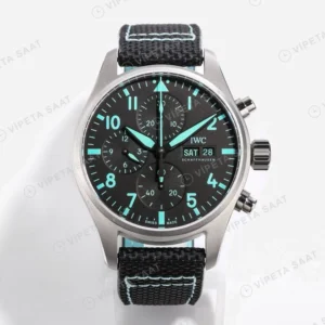IWC Pilot Chronograph AMG Petronas Super Clone ETA Saat karşıdan görünüm