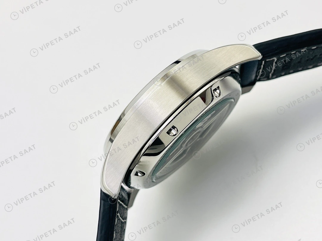 IWC Pilot Kronograf Mavi Kadran Çelik Deri Kordon Super Clone ETA Eta Saat detay 7