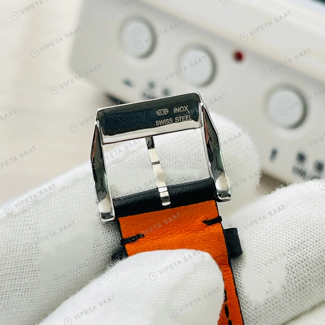 IWC Pilot Kronograf Siyah Kadran Çelik 43mm Super Clone ETA Eta Saat detay 4