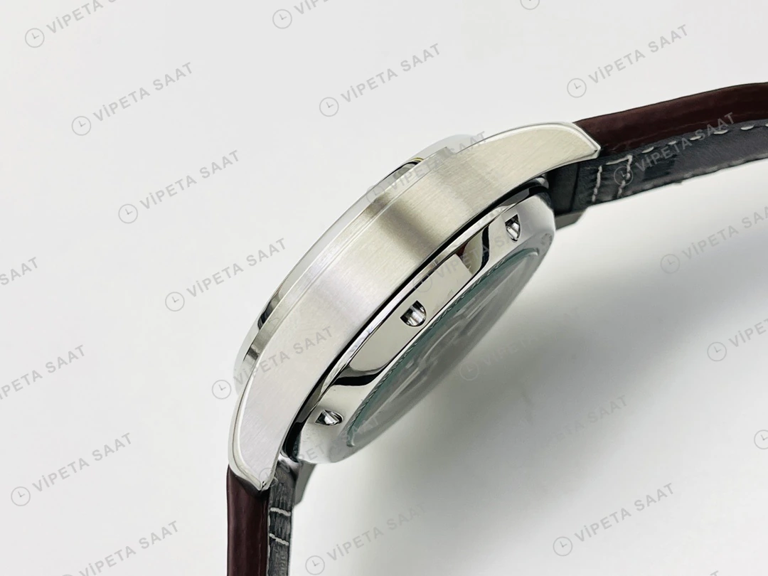IWC Pilot Kronograf Yeşil Kadran Çelik Deri Kordon Super Clone ETA Eta Saat detay 5