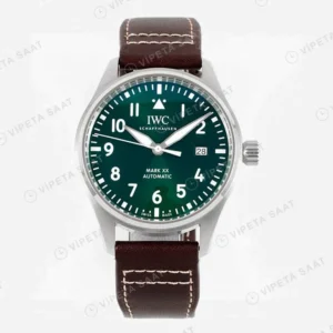 IWC Pilot Mark XX Green Dial IW328206 Super Clone ETA Saat karşıdan görünüm