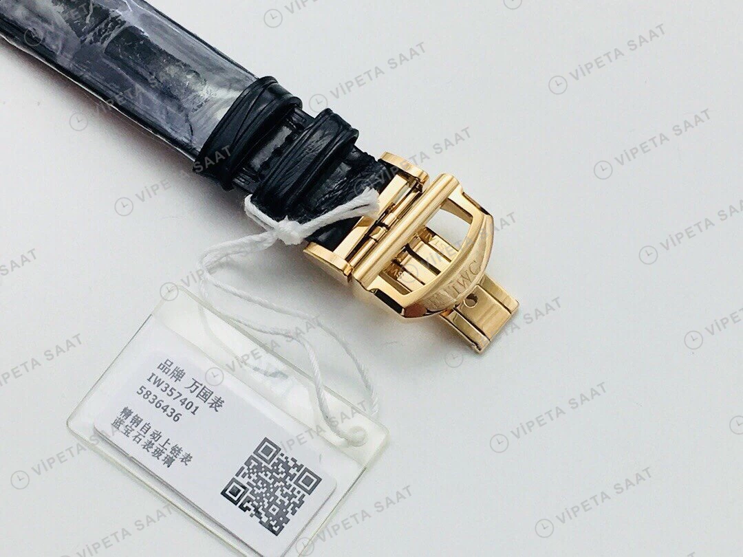 IWC Portofino Beyaz Kadran Gold 34mm Super Clone ETA Eta Saat detay 5