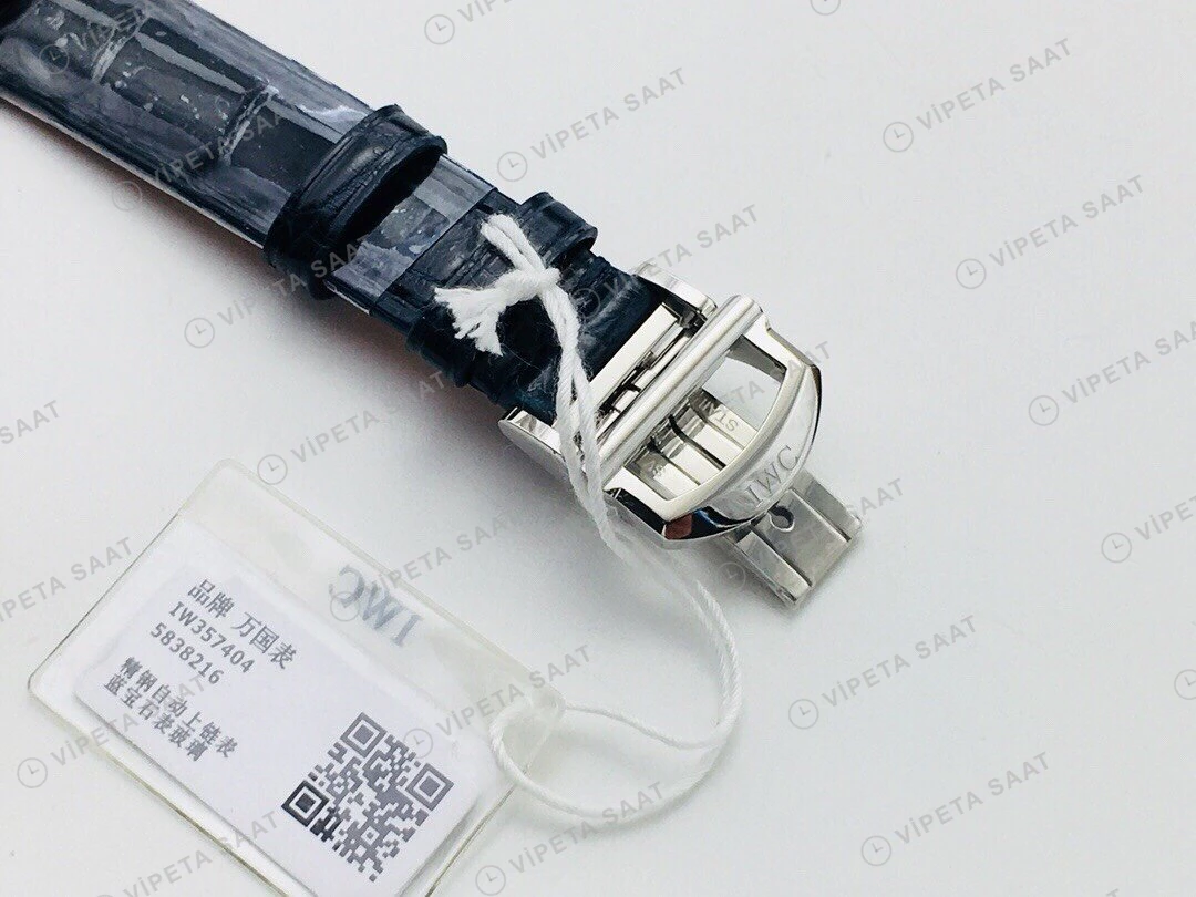 IWC Portofino Mavi Kadran Çelik 34mm Super Clone ETA Eta Saat detay 9