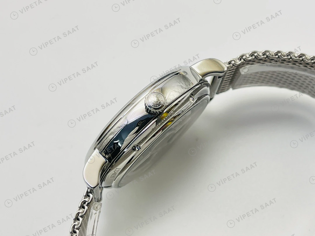 IWC Portofino Moonphase Beyaz Kadran Çelik Super Clone ETA Eta Saat detay 3