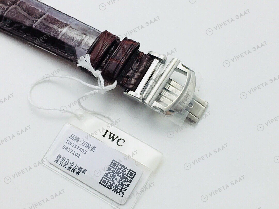 IWC Portofino Otomatik Beyaz Kadran Çelik 34mm Super Clone ETA Eta Saat detay 7