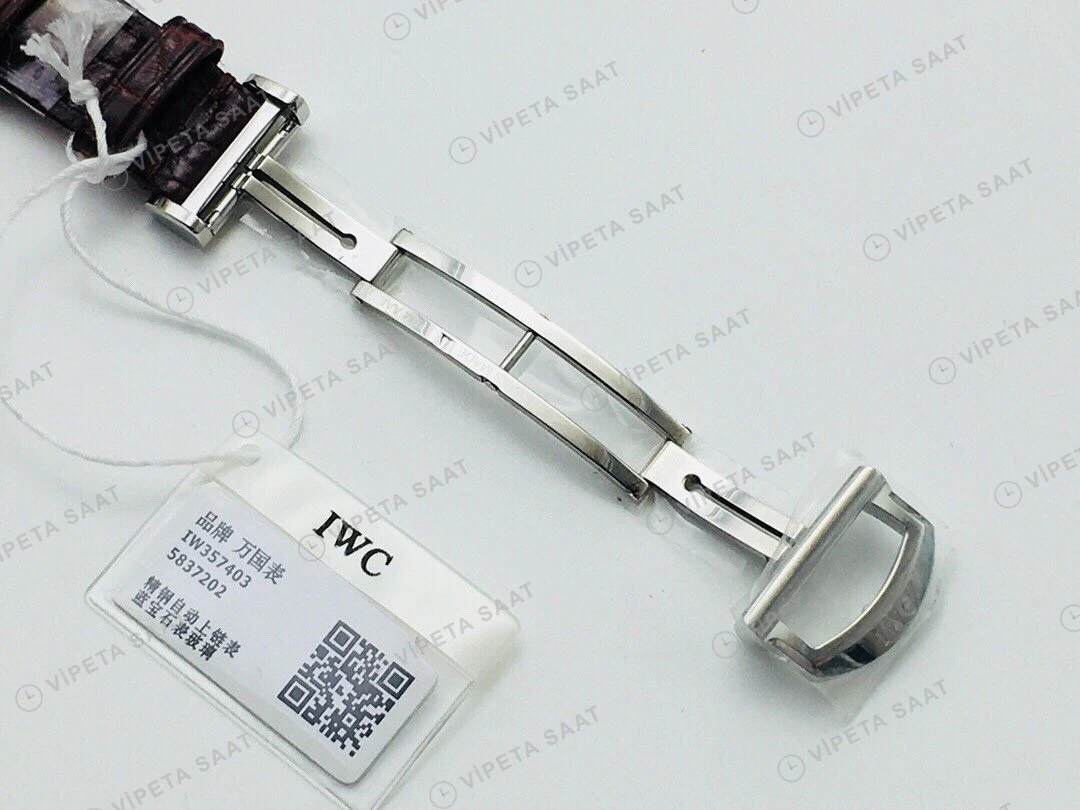 IWC Portofino Otomatik Beyaz Kadran Çelik 34mm Super Clone ETA Eta Saat detay 8