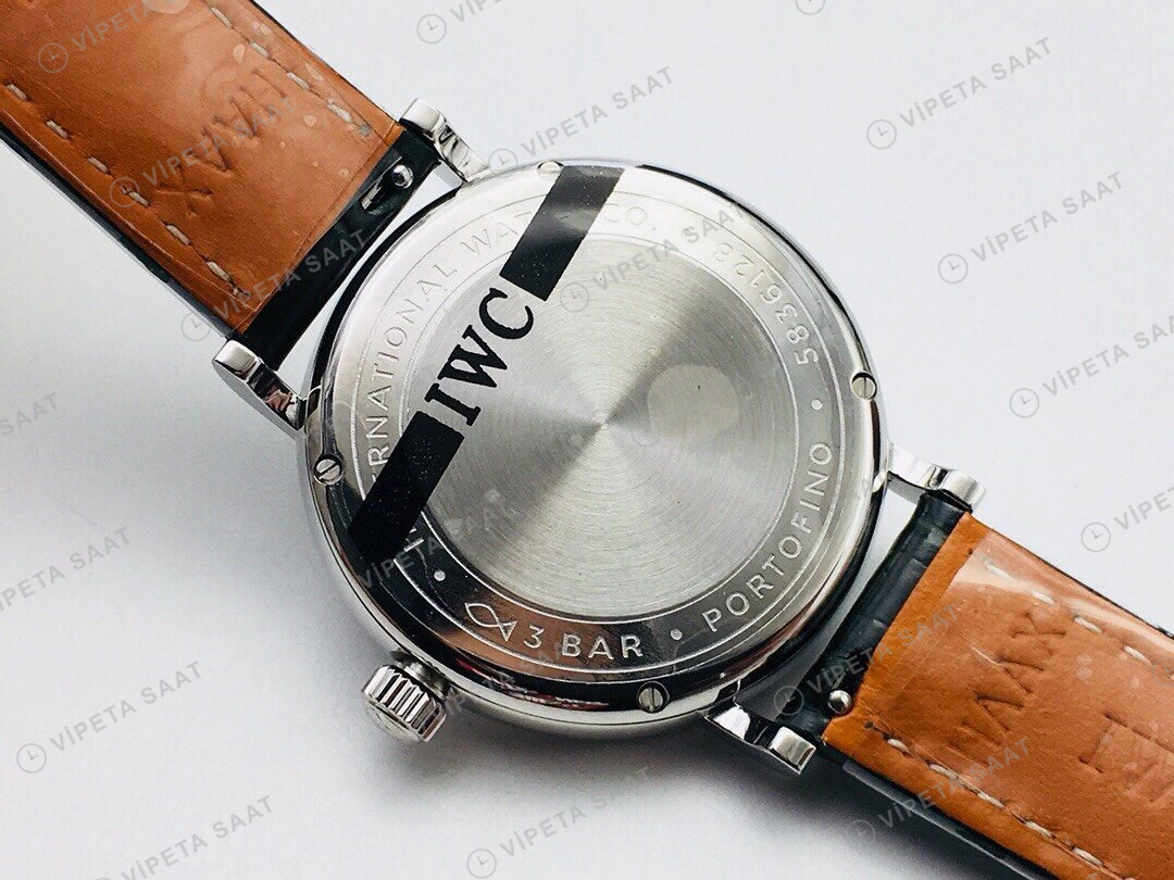 IWC Portofino Otomatik Yeşil Kadran Çelik 34mm Super Clone ETA Eta Saat detay 6