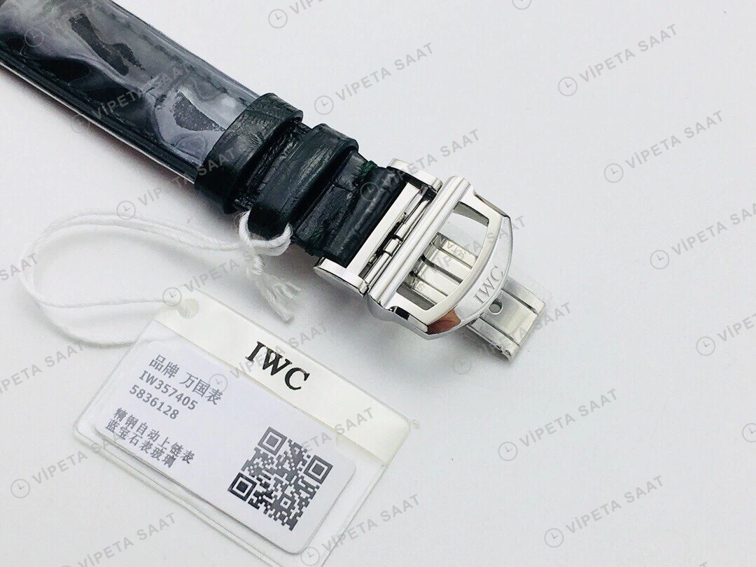 IWC Portofino Otomatik Yeşil Kadran Çelik 34mm Super Clone ETA Eta Saat detay 9