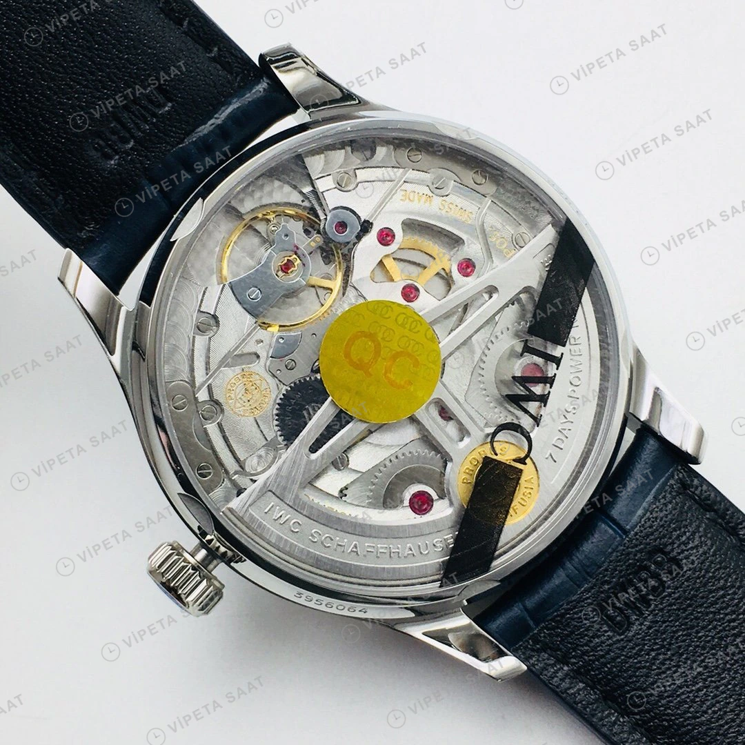 IWC Portugieser Beyaz Kadran Çelik Super Clone ETA Eta Saat detay 8