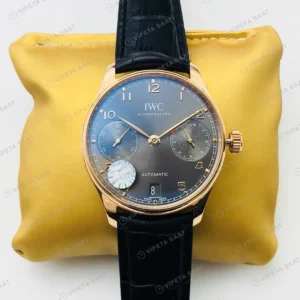 IWC Portugieser Gri Kadran Gold Super Clone ETA Eta Saat karşıdan görünüm