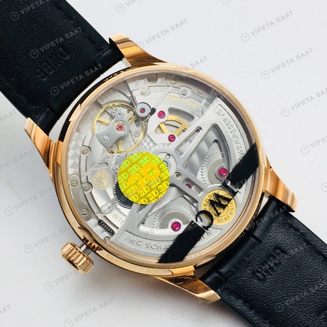 IWC Portugieser Gri Kadran Gold Super Clone ETA Eta Saat detay 8