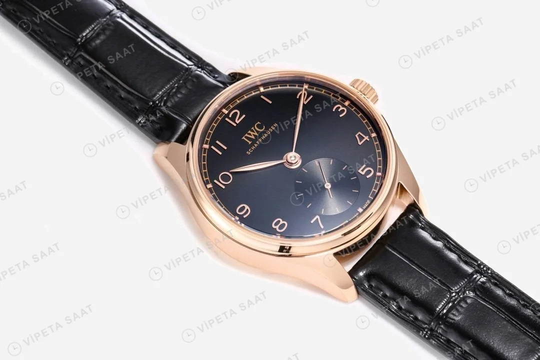 IWC Portuguese Automatic Portugieser Automatic Black Super Clone ETA Saat detay 5