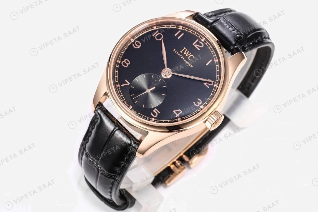 IWC Portuguese Automatic Portugieser Automatic Black Super Clone ETA Saat detay 9