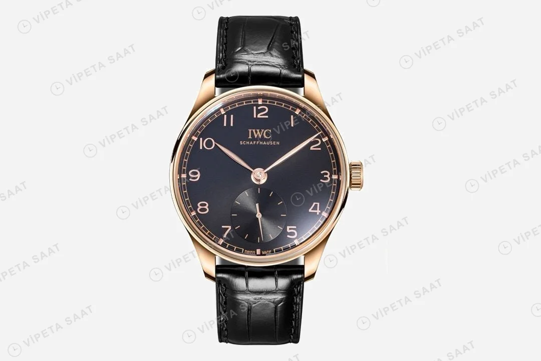 IWC Portuguese Automatic Portugieser Automatic Black Super Clone ETA Saat karşıdan görünüm
