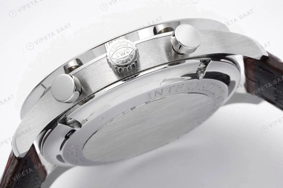 IWC Portuguese Chronograph Silver Dial 41mm ETA Saat Super Clone ETA yan görünüm