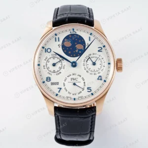 IWC Portuguese IW503405 Rose Perpetual Calendar Super Clone ETA Saat karşıdan görünüm