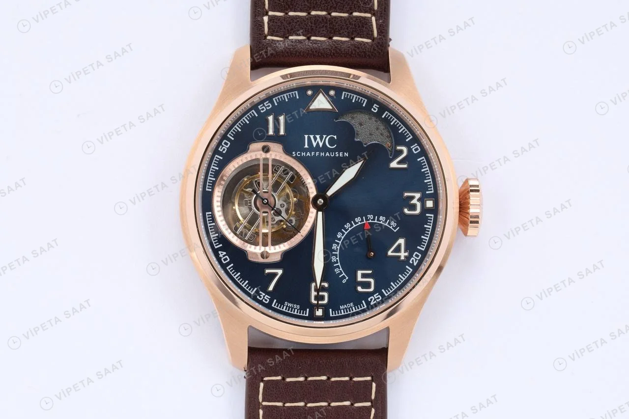 Iwc Portuguese Rose Tourbillon 44mm Super Clone ETA Saat karşıdan görünüm