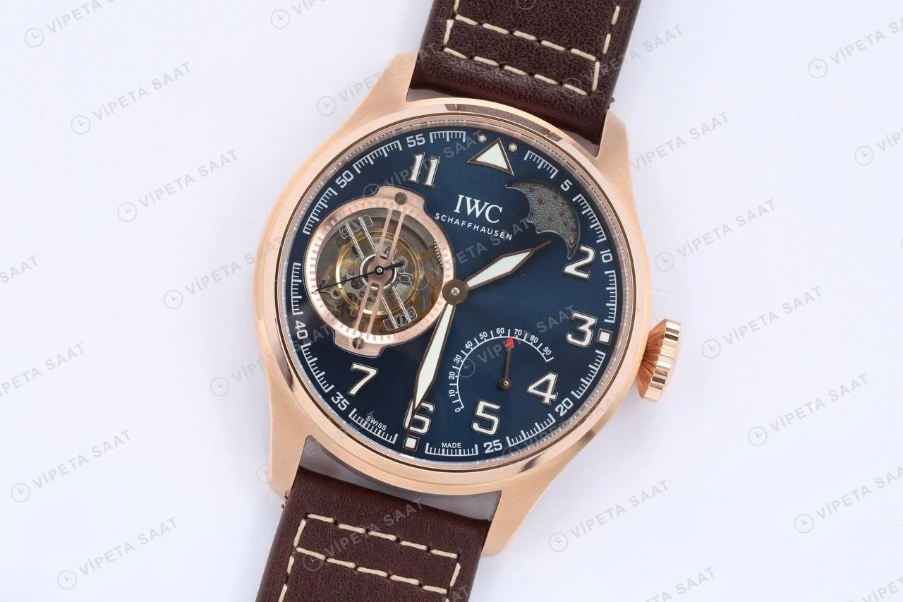 Iwc Portuguese Rose Tourbillon 44mm Super Clone ETA Saat detay 5