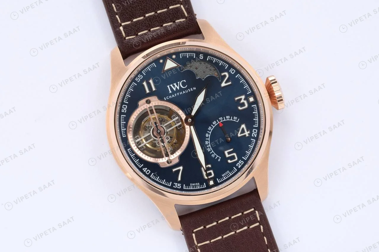 Iwc Portuguese Rose Tourbillon 44mm Super Clone ETA Saat detay 8
