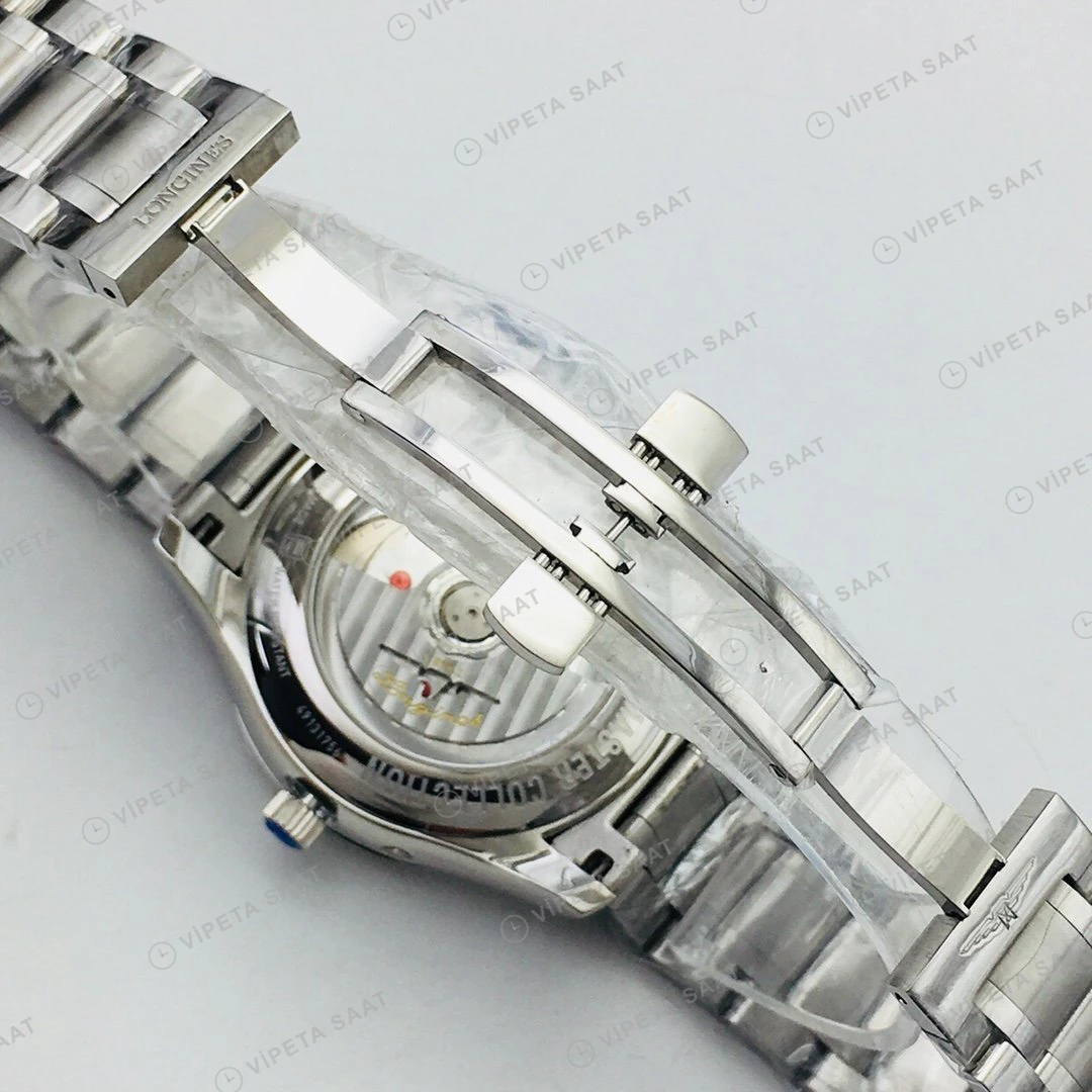 Longines Master Collection Ay Evreli Beyaz Kadran Çelik 40mm Super Clone ETA Eta Saat detay 3