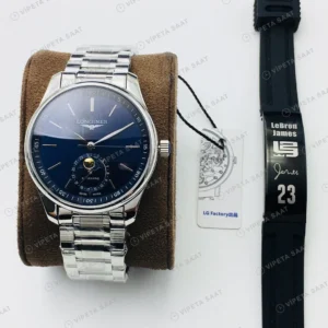 Longines Master Collection Ay Evreli Mavi Kadran Çelik 40mm Super Clone ETA Eta Saat detay 7
