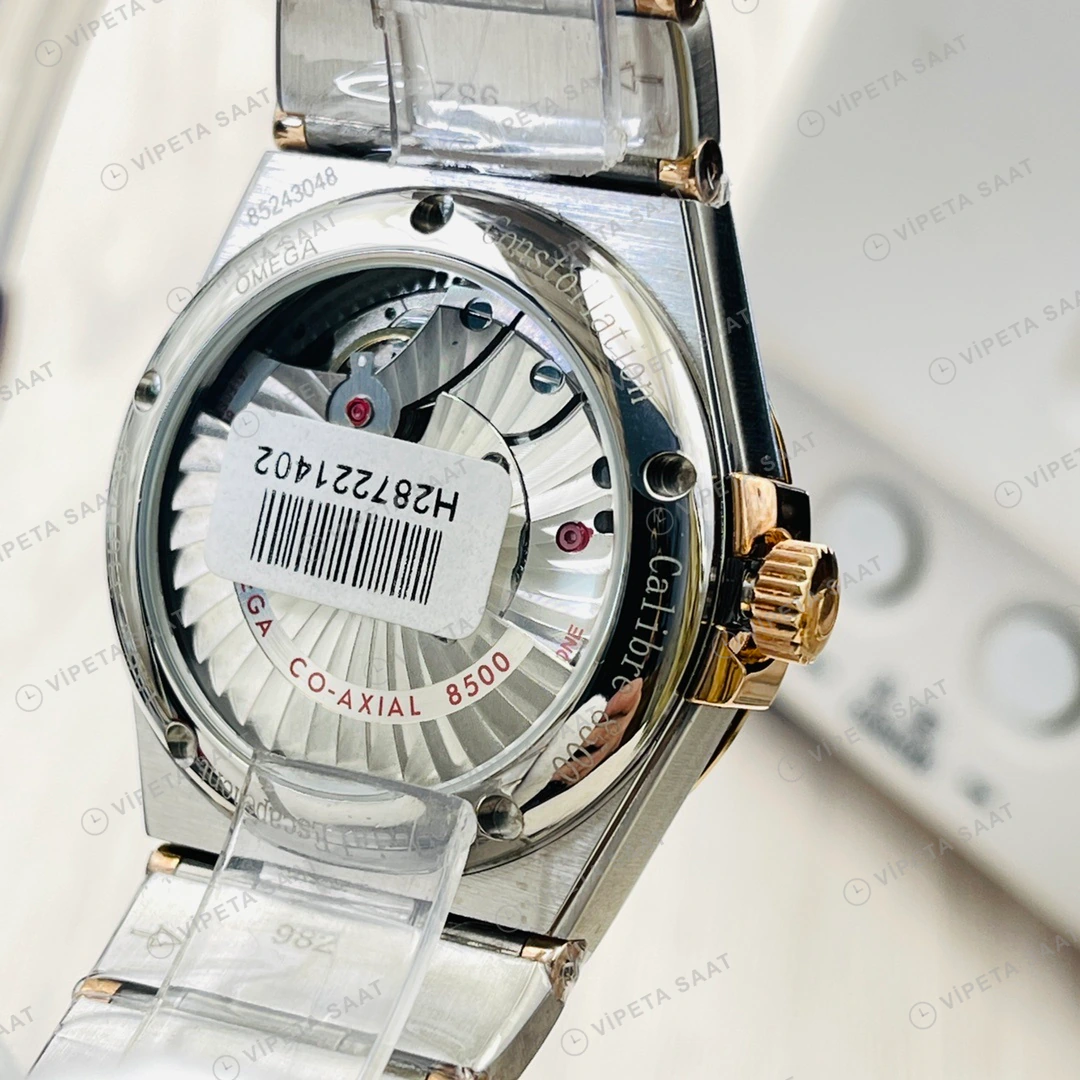 Omega Constellation Gümüş Kadran Çelik Gold 35mm Super Clone ETA Eta Saat detay 9