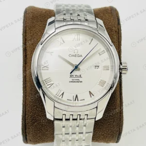Omega De Ville Co-Axial Chronometer Beyaz Kadran Çelik Super Clone ETA Eta Saat detay 3