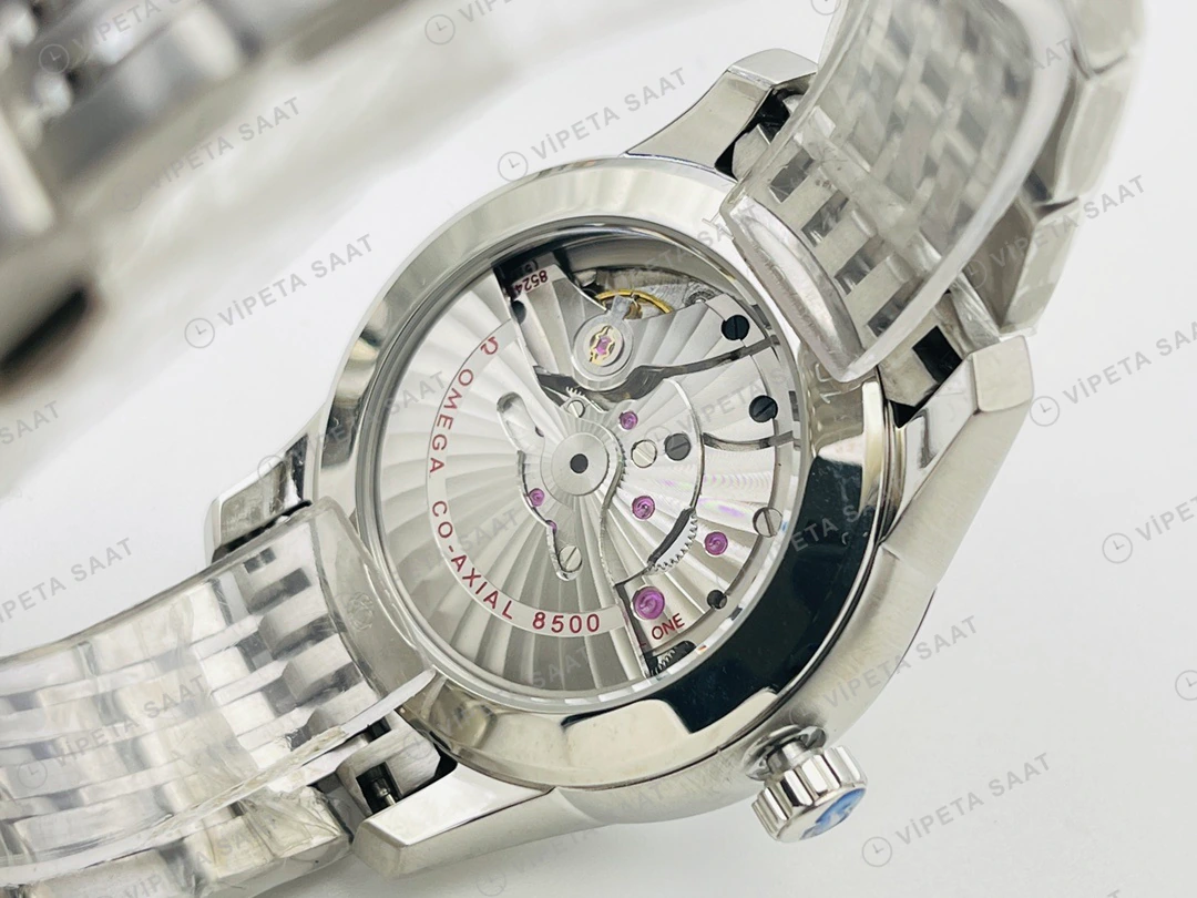Omega De Ville Co-Axial Chronometer Beyaz Kadran Çelik Super Clone ETA Eta Saat detay 7