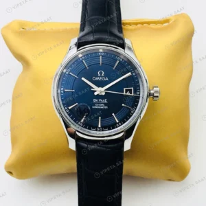 Omega De Ville Mavi Kadran Çelik Super Clone ETA Eta Saat detay 4