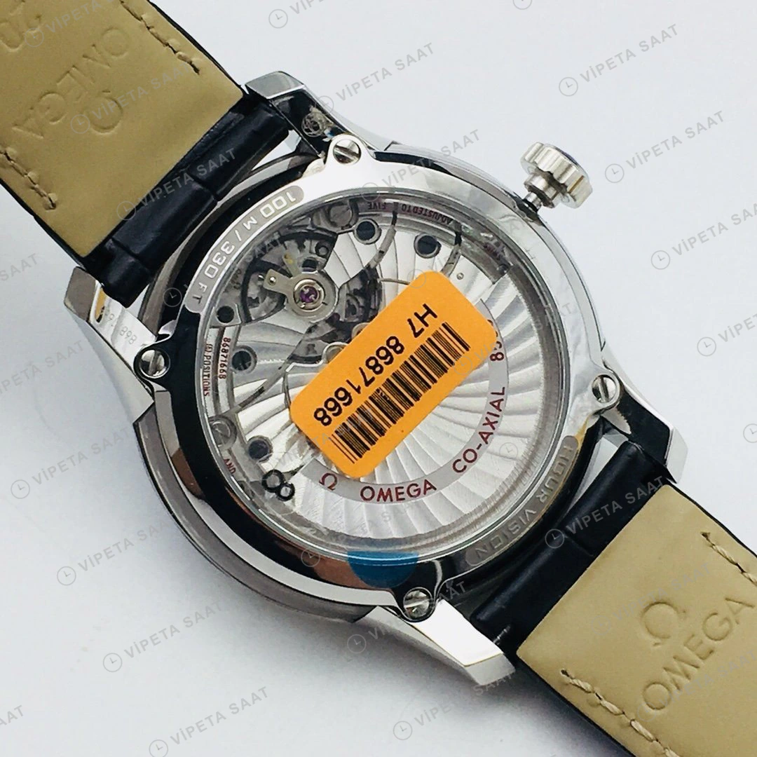 Omega De Ville Mavi Kadran Çelik Super Clone ETA Eta Saat detay 5