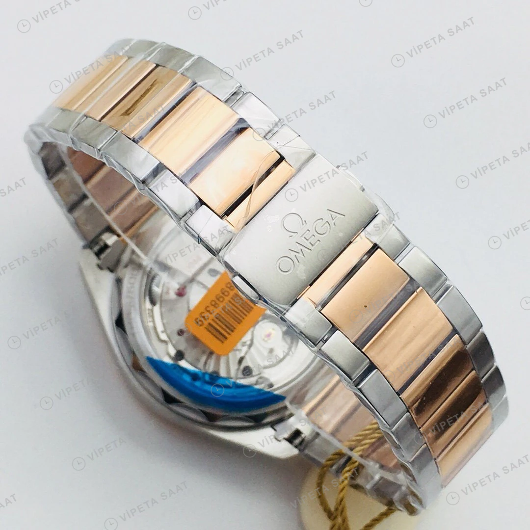 Omega Seamaster Aqua Terra Beyaz Kadran Çelik Gold 41mm Super Clone ETA Eta Saat detay 3