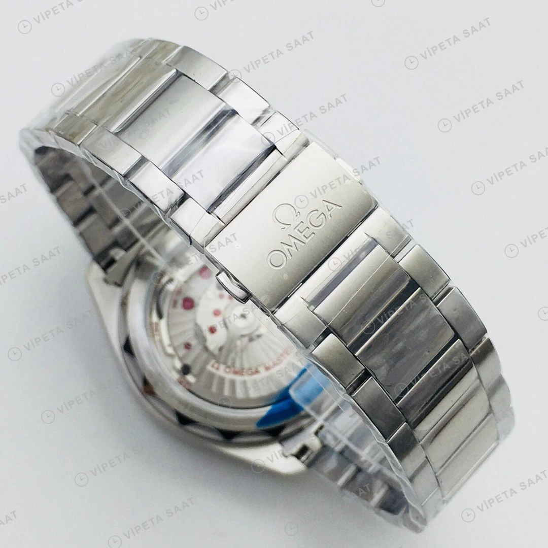 Omega Seamaster Aqua Terra Beyaz Kadran Çelik Super Clone ETA Eta Saat detay 3