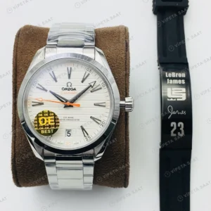 Omega Seamaster Aqua Terra Beyaz Kadran Çelik Super Clone ETA Eta Saat detay 9