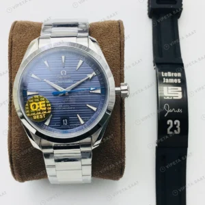 Omega Seamaster Aqua Terra Mavi Kadran Çelik Super Clone ETA Eta Saat detay 9