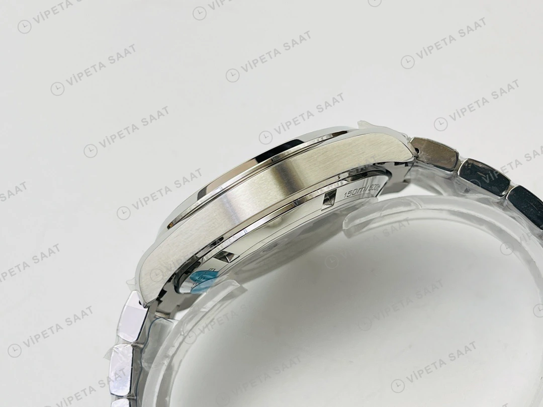 Omega Seamaster Aqua Terra Siyah Kadran Çelik Super Clone ETA Eta Saat detay 4