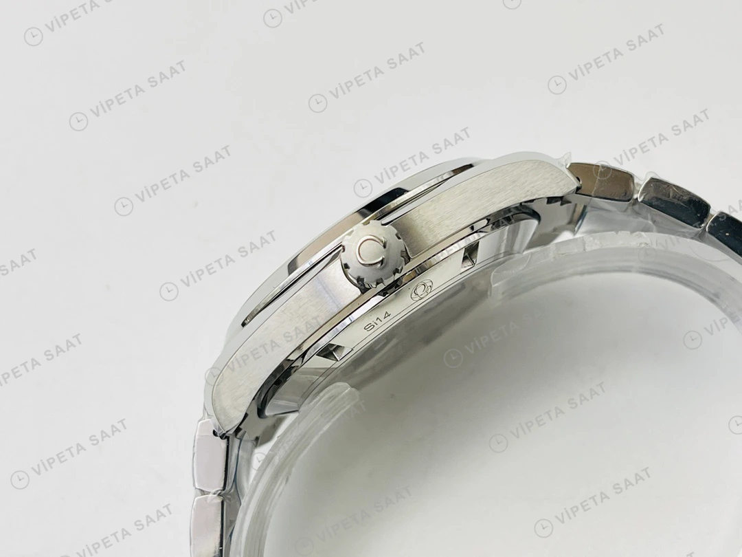 Omega Seamaster Aqua Terra Siyah Kadran Çelik Super Clone ETA Eta Saat detay 5