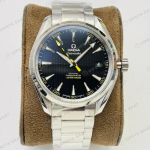 Omega Seamaster Aqua Terra Siyah Kadran Çelik Super Clone ETA Eta Saat detay 6